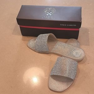 Vince Camuto Rhinestone Jelly Slides SZ 10